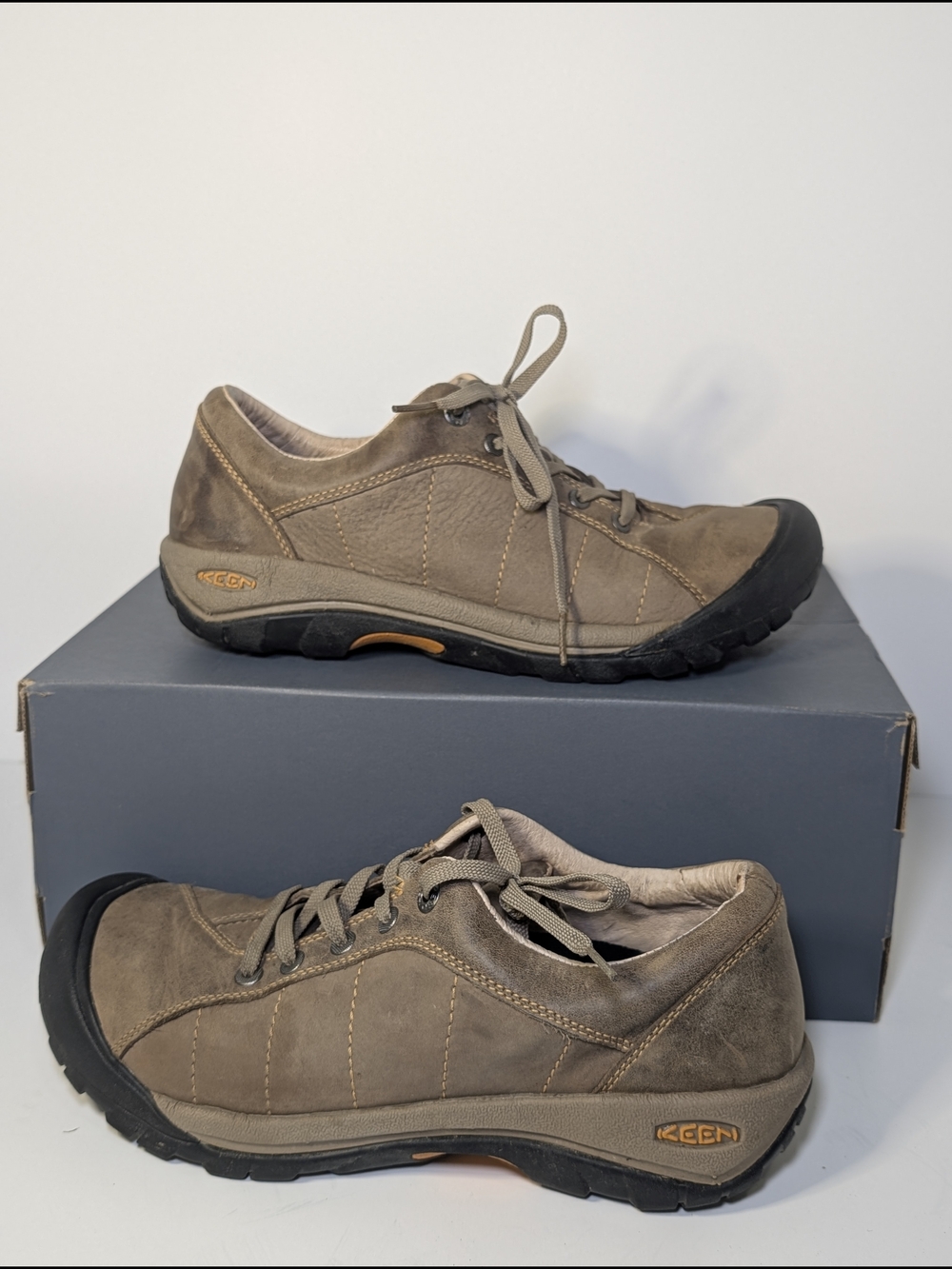 KEEN Presidio Women’s Size 11 Brown Leather Lace-Up Hiking Comfort Shoes